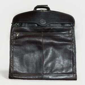 Vintage Dilana Dark Brown Leather Garment Bag Travel Luggage 44"